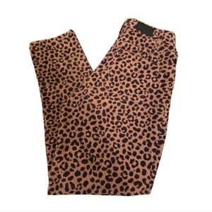 TWIK Brown Corduroy Pants - Leopard Print High Rise Cords Size 25